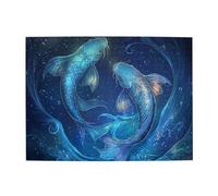 Liorosa Puzzle exquis de 500 pièces pour adultes, les douze belles constellations de poissons, design d'art moderne, exercice des compétences pratiques et de la pensée, puzzles en bois