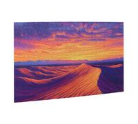 Liorosa Puzzle Golden Hour du désert pour adultes de 500 pièces, désert ondulant et formations de nuages dramatiques, les pièces s'emboîtent parfaitement, profitez de résoudre des puzzles avec votre