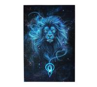 Liorosa Puzzle lion cosmique pour adultes de 1000 pièces, félin mystique dans un espace profond, design vibrant et unique, pièces de puzzle fantaisistes en bois, profitez du processus de résolution de