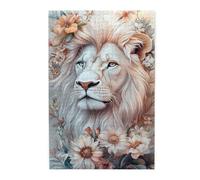 Liorosa Puzzle Lion royal avec couronne de fleurs pour adultes 1000 pièces, complet avec la famille et les amis, brainstorming pour soulager le stress, exercer des compétences pratiques et de la