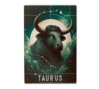 Liorosa Puzzle mythologique Taureau Illustration pour adultes 1000 pièces Puzzle en bois peint à la main Cadeau amusant pour les âmes pratiques, activités amusantes pour les vacances en famille