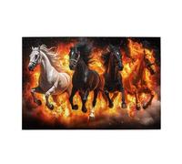 Liorosa Puzzle pour adultes 1000 pièces chevaux au galop - Portraits d'animaux avec un sens de la puissance - Chaque pièce est unique - Brainstorming pour soulager le stress - Cadeau pour les amoureux