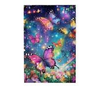 Liorosa Puzzle pour adultes 1000 pièces Kaléidoscope de papillons dans une étoile - Odyssée de jardin éclairée. Chaque pièce Un coup de pinceau de la magie de la nature, pour les passionnés et les