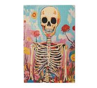 Liorosa Puzzle pour adultes 1000 pièces Squelette au pays des merveilles, où la mort rencontre les teintes rêveuses, chaque pièce est unique, loisirs créatifs pour adulte, cadeau pour ami