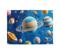 Liorosa Puzzle pour adultes 500 pièces planète colorée, univers amusant de style dessin animé, chaque pièce est unique, loisirs et défis exploratoires, détendez-vous et profitez du plaisir de résoudre