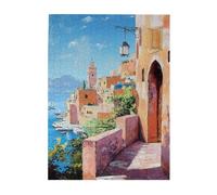 Liorosa Puzzle pour adultes de 500 pièces avec paysage méditerranéen vintage de bord de mer, les pièces s'emboîtent parfaitement, complet avec la famille et les amis, profitez du processus de