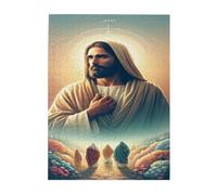 Liorosa Puzzle Saint Jésus pour adultes, 500 pièces, s'emboîtent parfaitement, esthétique classique vintage, cadeau pour un ami, assemblage pratique de votre décoration murale d'intérieur