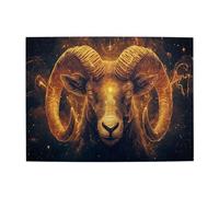 Liorosa Puzzle unique de 500 pièces en forme de mouton pour adultes, design rétro fantastique ciel étoilé, complet avec la famille et les amis, plaisir du corps et de l'esprit, oubliez les problèmes