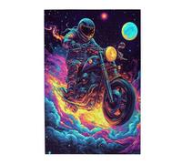 Liorosa Puzzle vibrant de 1000 pièces - Aventure interstellaire - Moto à travers la poussière d'étoile cosmique, un esprit - Défi de flexion avec chaque pièce racontant une histoire du vaste univers