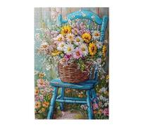 Liorosa Puzzle vibrant de 1000 pièces Symphonie florale, un arc-en-ciel de fleurs sauvages dans une scène confortable. Loisirs et défis exploratoires, idéal pour la relaxation et l'affichage pour les