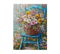 Liorosa Puzzle vibrant de 500 pièces Symphonie florale, un arc-en-ciel de fleurs sauvages dans une scène confortable. Loisirs et défis exploratoires, idéal pour la relaxation et l'affichage pour les