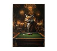 Liorosa Puzzle vintage de 500 pièces pour billard - Renards vibrants - Œuvre d'art unique pour adultes - Plaisir à la fois du corps et de l'esprit, oubliez les problèmes de la vie