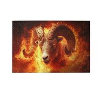 Liorosa Puzzles de mouton passionnés pour adultes 1000 pièces, illustration d'animaux fantastiques, chaque pièce est unique, passe-temps exploratoire et défis, assemblage pratique de votre décoration