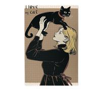 Liorosa Puzzles Love Letter To My Cat pour adultes 1000 pièces, cadeau anti-stress, chaque pièce est unique, complète avec la famille et les amis, profitez du processus de résolution de puzzle, pour