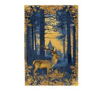 Liorosa Puzzles pour adultes 1000 pièces Forêts Éveil des cerfs, chaque pièce est unique, idéal pour la relaxation et le plaisir en famille, l'exercice des compétences pratiques et de la pensée