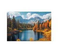 Liorosa Puzzles pour adultes 1000 pièces paysage de forêts naturelles, charmant bord du lac d'automne, superbe œuvre d'art, design unique et beau, puzzle adapté pour divertir en famille pendant les