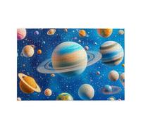 Liorosa Puzzles pour adultes 1000 pièces planète colorée, univers de style dessin animé amusant, chaque pièce est unique, loisirs et défis exploratoires, détendez-vous et profitez du plaisir de