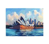 Liorosa Puzzles pour adultes 500 pièces abstrait port de Sydney, uniques et beaux, loisirs et défis exploratoires, assemblage pratique de votre décoration murale, les pièces s'emboîtent parfaitement