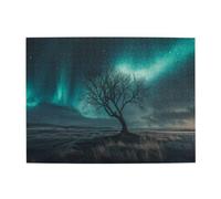 Liorosa Puzzles pour adultes 500 pièces Aurore sauvage, photographie de paysages naturels uniques, les pièces s'emboîtent parfaitement, activités amusantes pour les vacances en famille