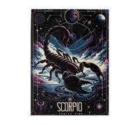 Liorosa Puzzles pour adultes 500 pièces Gardien sombre du zodiaque, univers profond, douze constellations, scorpion, exercice des compétences pratiques et de la pensée, idéal pour la relaxation et le
