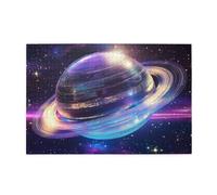 Liorosa Saturn's Serenade Puzzle de 1000 pièces pour adultes, géants dans un spectacle de lumière, puzzle en bois unique, design unique et beau, loisirs créatifs pour adultes