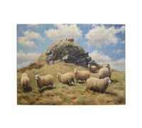 Liorosa Un troupeau de moutons 500 pièces de puzzle en bois pour adulte, design vintage, idéal pour la relaxation et le plaisir en famille, exercice cérébral stimulant, design vibrant