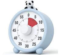 LIORQUE Minuteur Visuel Enfant Rechargeable avec Fonction Pause, Support Sonore et Muet, Timer Enfant avec Boîtier en Silicone, Convient aux Cuisine, Salle de Classe, Réunions - Bleu Clair