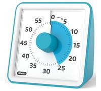 LIORQUE Minuteur Visuel Timer Enfant, 60 Minutes Chronometre Enfant et Compte à Rebours pour Enfant et Adulte, Silencieux Outil de Gestion du Temps pour Cuisine, Salle de Classe, Réunion(Bleu Foncé)