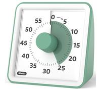 LIORQUE Minuteur Visuel Timer Enfant, 60 Minutes Chronometre Enfant et Compte à Rebours pour Enfant et Adulte, Silencieux Outil de Gestion du Temps pour Cuisine, Salle de Classe, Réunion(Vert Olive)