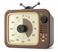 LIORQUE Minuteur Visuel Timer Enfant, 60 Minutes Chronometre Enfant et Compte à Rebours pour Enfants et Adultes, Silencieux Outil de Gestion du Temps pour Cuisine, Salle de Classe (Marron Café)