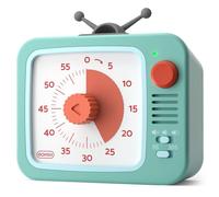 LIORQUE Minuteur Visuel Timer Enfant, 60 Minutes Chronometre Enfant et Compte à Rebours pour Enfants et Adultes, Silencieux Outil de Gestion du Temps pour Cuisine, Salle de Classe, (Blanc + Vert)