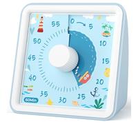 LIORQUE Minuteur Visuel Timer Enfant, 60 Minutes Chronometre Enfant et Compte à Rebours pour Enfants et Adultes, Silencieux Outil de Gestion du Temps pour Cuisine, Classe, Réunions (Bleu Clair)