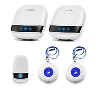 Liotoin Téléavertisseur sans Fil Système d’Alarme Bouton d’Appel Avertisseur pour Personne âgées Alarme Maison sans Fil 3 Émetteurs 2 Récepteurs, Plage de Fonctionnement 600+ Pieds …