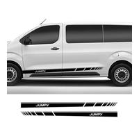 LIOUFTT 2 autocollants latéraux de porte de voiture, adaptés pour citroën Jumpy 1 2 3 4, autocollants en film vinyle de style à longues rayures, accessoires de réglage