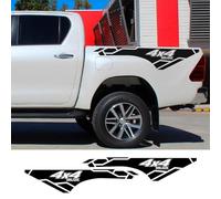 LIOUFTT 2 pièces autocollants de Film vinyle côté coffre de voiture Sport 4x4, adaptés pour Toyota Hilux Revo Vigo autocollants de décoration de carrosserie automobile accessoires de voiture