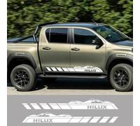 LIOUFTT Autocollant à rayures latérales pour porte de ramassage, adapté aux graphiques de camion Toyota Hilux Vigo Revo, décalcomanies de décoration de montagne, accessoires automobiles
