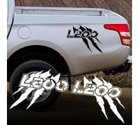 LIOUFTT Autocollant de style de griffe de voiture, adapté pour Mitsubishi L200 Triton 4X4 garniture barbare pick-up lit côté décor accessoires de décalcomanie