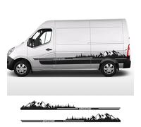 LIOUFTT Autocollants de Voiture 2 pièces, adaptés pour Renault Master 2 3 4 Nissan NV400 Interstar Opel Vauxhall Movano Accessoires de réglage