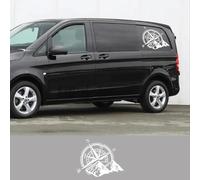 LIOUFTT Autocollants de Voiture, adaptés pour Mercedes Benz Vito Classe V Viano W447 W639 W638 Camping-Car Camping-Car Boussole Accessoires Graphiques