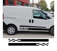 LIOUFTT Autocollants latéraux de carrosserie de Voiture, adaptés aux Accessoires de décalcomanie en Vinyle Fiat Doblo Cargo Panorama Vauxhall Opel Combo Camper Van Minivan