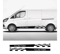 LIOUFTT Lot de 2 Autocollants de Voiture à Longues Rayures en Vinyle, adaptés aux Accessoires Ford Transit Tourneo Custom Sport MK7 MK8 MK9