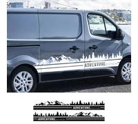 LIOUFTT Lot de 2 Autocollants pour portière de Voiture, Bandes latérales, Autocollants Graphiques en Vinyle, adaptés aux Accessoires Renault Trafic 3 2 MK1 MK2 MK3