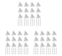 liovitor 36 Pièces de Supports D'Angle en Acrylique avec Vis Semi-Transparentes Supports de Renfort de Joint à Angle Droit Transparents à 3 Trous