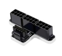 liovitor Carte Graphique Série 3X8P à 40 ATX 3.0 12 V HPWR 12 + 4P 600 W Connecteur de Direction Assistée à 180 Degrés Argent Durable B
