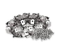 liovitor Lot de 100 clips de fixation pour clôture agricole avec vis Argenté