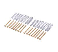 liovitor Lot de 16 micros Humbucker M2,5 x 32 mm pour guitare électrique, hauteur réglable par vis et ressort, pas de 0,4 mm, doré