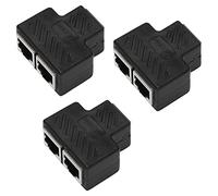 liovitor Lot de 3 adaptateurs répartiteurs RJ45 à 2 ports LAN réseau Ethernet Extender connecteur connecteur 1 pièce