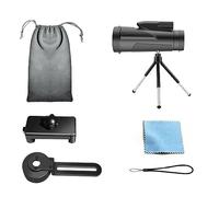 liovitor Télescope Tout Optique Monoculaire pour Téléphone Portable à Haute Puissance avec Oculaire 12 Fois Vision Nocturne à Faible Luminosité 15,5 × 5,5 × 7 cm Noir Durable Facile à Utiliser