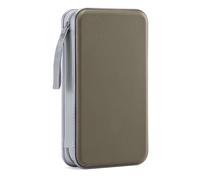 LIOVODE Rangement DVD, Range CD étui disques Plastique Boite pour Voiture | pochette cd, boitier dvd et disque, plastique rigide, manchons antidérapants, fermeture à glissière, portable, gain de place