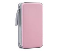 LIOVODE Rangement DVD, Range CD étui disques Plastique Boite pour Voiture | pochette cd, boitier dvd et disque, plastique rigide, manchons antidérapants, fermeture à glissière, portable, gain de place